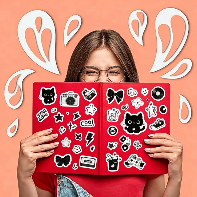 Alt view image 6 of 7 - Kawaii Sticker Blind Bag, 700 Pcs Random Cute Cartoon Sticker Pack, Waterproof Vinyl Mystery Surprise Decals for Water Bottles Laptop Scrapbook Skateboard, Gift for Kids Teens