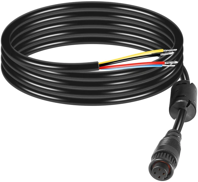 Alt view image 4 of 7 - 000-00128-001 4-Pin Power Cable for Simrad - Compatible with GO, NSS evo3, Vulcan, Zeus3-2m (6.5ft) Bare Wire Output for Power, Alarm, and Control Bus
