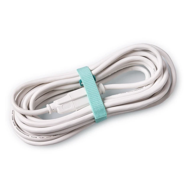 Alt view image 5 of 6 - Cinch Straps - 12" (6-Pack) Turquoise Reusable Cable Organizer and Home Office Organizer Cord Wraps for Appliances