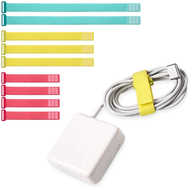 Main image of Cinch Straps - Assorted 9-Pack (Multicolor) Cord Organizers for Home Office Accessories and Cable Ties