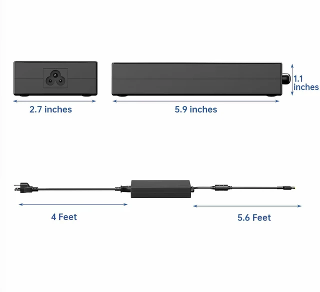Alt view image 4 of 6 - 170W Charger Fit for Lenovo Thinkpad P1 P16 P50 P51 P52 P53 P70 P71 P73 P17 P15 T15g P15v T15p W540 W541 X1 Extreme Gen 6 5 4 3 2 1 Laptop ADL170SCC3A 4X20S56697 AC Adapter Power Supply