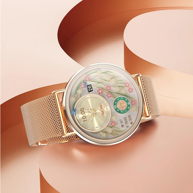 Alt view image 7 of 7 - Ultra-Slim Smart Watches for Women(Call/2 Bands/All Metal), 41mm,1.32" AMOLED Ultra-Clear Screen Fitness Tracker with SpO2/Heart Rate/Sleep Tracking,Waterproof Smart Watch for iPhone/Samsung/Android