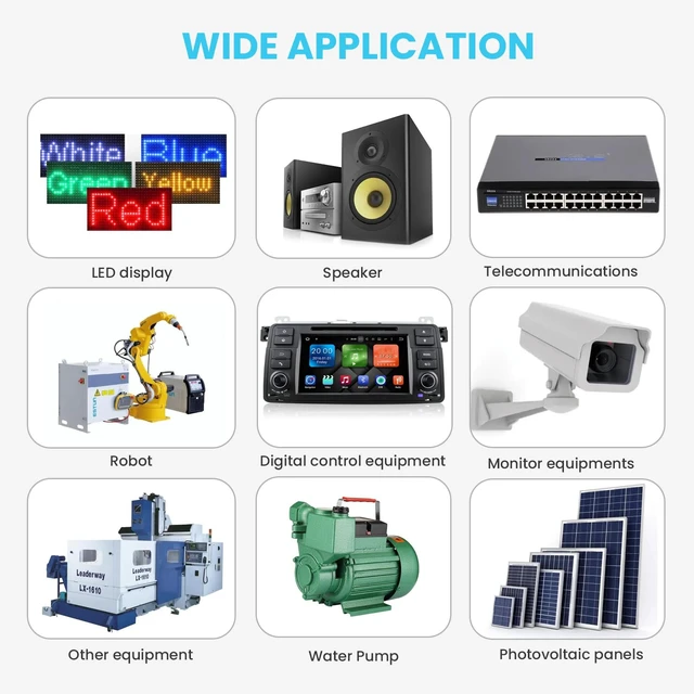 Alt view image 7 of 7 - 24V to 12V 40A 480W Power Supply Transformer - Industrial Grade Buck Converter with Overload/Short Circuit Protection for Ham Radio, CCTV System
