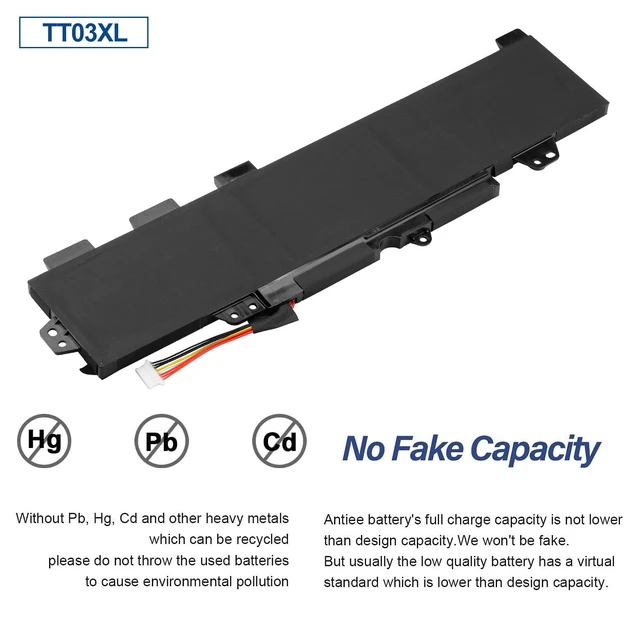 Alt view image 5 of 7 - TT03XL 932824-421 Battery Fit for HP EliteBook 755 G5 850 G5 850 G6 ZBook 15U G5 G6 HSTNN-LB8H HSTNN-DB8K TT03XL-BTI TT03056XL-PL HSN-I13C-5 932824-1C1 932824-2C1 933322-855 11.55V 56WH