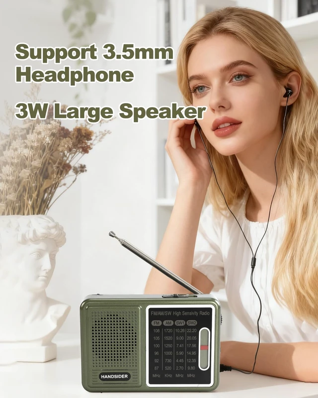 Alt view image 6 of 7 - FM AM SW Transistor Radio with Rechargeable Battery, Portable Pocket Radio with Full Shortwave, Mini Battery Operated Shortwave Emergency Tool, Type C Charging & Headphone Jack(Full Shortwave Version)