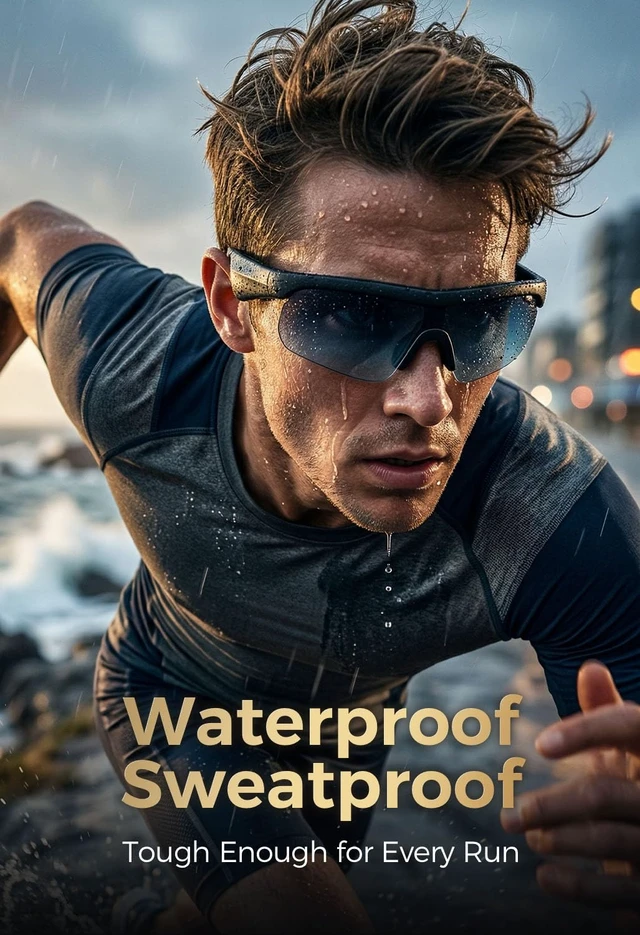 Alt view image 4 of 7 - Bluetooth Audio Sunglasses: Polarized UV400 Open Ear Glasses Polarized UV400 lenses with open-ear audio, Bluetooth connectivity and clear sound for outdoor activities