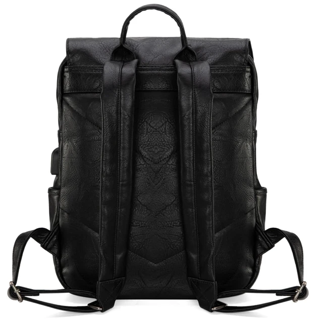 Alt view image 3 of 7 - Wrangler Laptop Backpack with USB Charging Port, Vintage Travel Work College Bookbag for Women Men