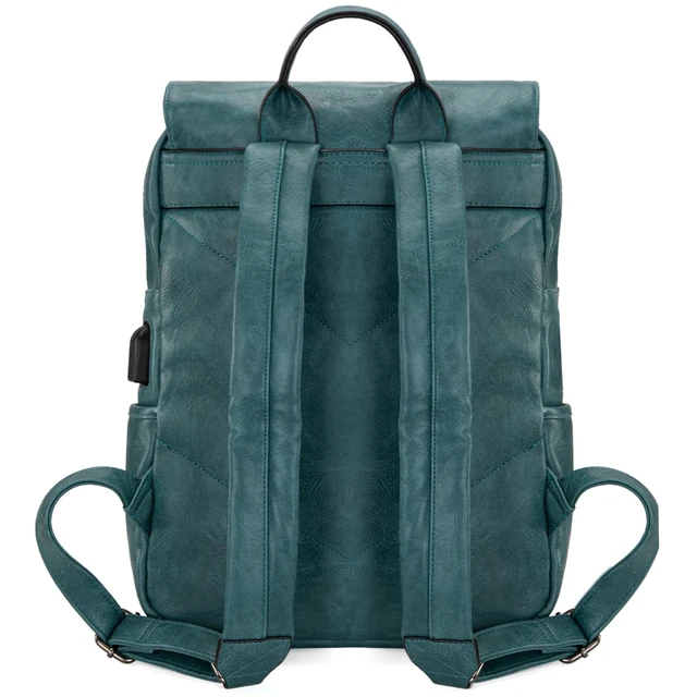 Alt view image 4 of 7 - Wrangler Laptop Backpack with USB Charging Port, Vintage Travel Work College Bookbag for Women Men