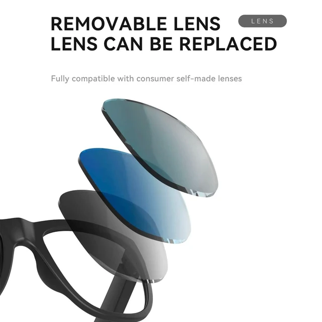 Alt view image 5 of 7 - GS01 Smart Bluetooth Sunglasses, Audio Sunglasses With Speaker, UV400 Polarized lens, Open Ear Music, Touch Control