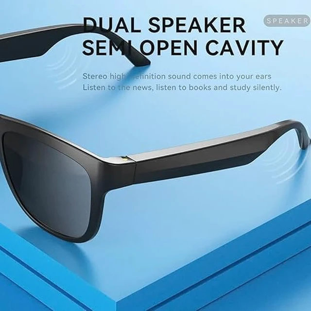 Alt view image 4 of 7 - GS01 Smart Bluetooth Sunglasses, Audio Sunglasses With Speaker, UV400 Polarized lens, Open Ear Music, Touch Control