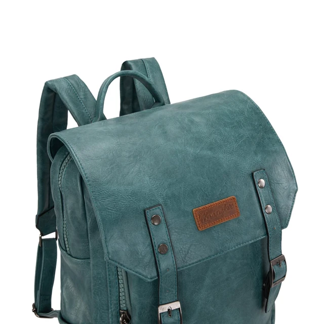 Alt view image 7 of 7 - Wrangler Laptop Backpack with USB Charging Port, Vintage Travel Work College Bookbag for Women Men