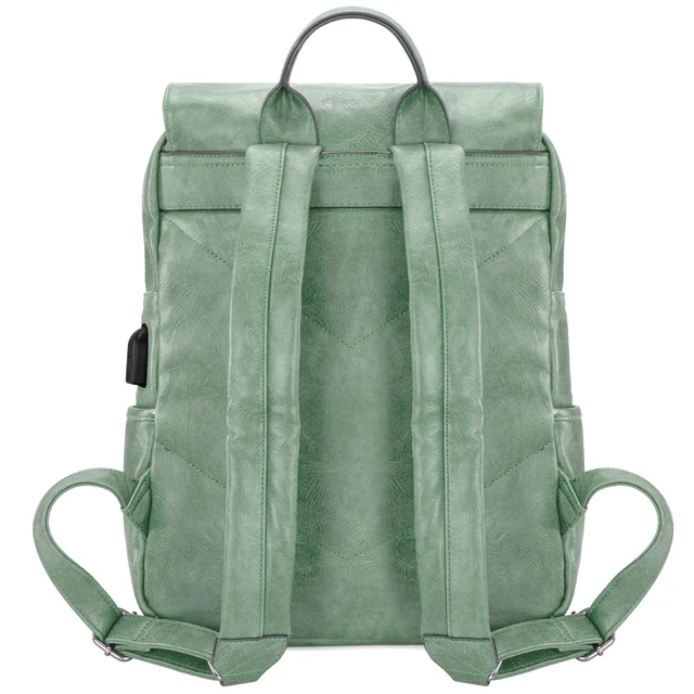 Alt view image 4 of 6 - Wrangler Laptop Backpack with USB Charging Port, Vintage Travel Work College Bookbag for Women Men