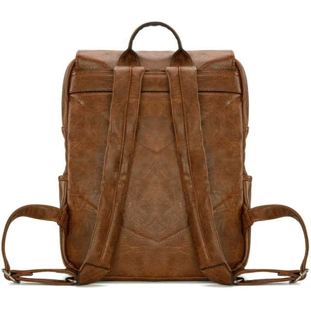 Alt view image 3 of 6 - Wrangler Laptop Backpack with USB Charging Port, Vintage Travel Work College Bookbag for Women Men
