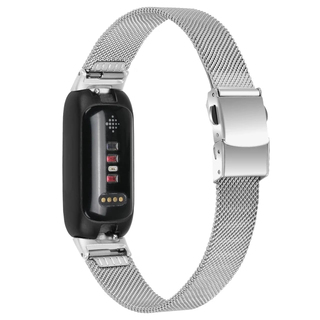Alt view image 2 of 6 - Compatible with Fitbit inspire 3 metal band, Replacement Stainless Steel Mesh Watch Band Quick Release Metal Smart Strap for Fitbit inspire 3 Health & Fitness Tracker Watch