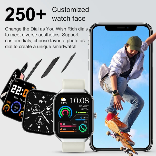 Alt view image 6 of 7 - Smart Watch 2026 NEW 1.91" Smartwatch for Men Women(Answer/Make Call),Fitness Watch with 110+ Sport Modes, Reloj Inteligente with Sleep Monitor/Heart Rate/Step/Calories/IP68,for Android iOS, Beige