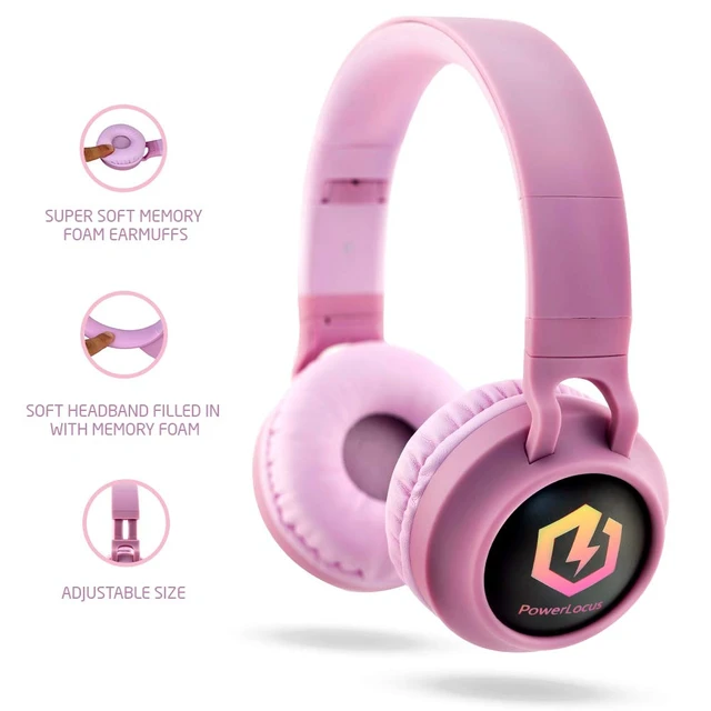 Alt view image 4 of 7 - Kids Headphones Wireless, LED Lights, 85dB Safe Volume Limit Bluetooth Headphones for Kids Over Ear, Foldable, Micro SD Mode, Built-in & Line-in Microphone for iPad,Phones,Tablets,Laptop
