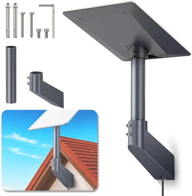 Main image of Starlink V5 Mount, 360° Adjustable Gen 5 Heavy-Duty Aluminum Bracket 4-Inch Eave Clearance, Corrosion-Resistant Aluminum, Hardware for Wood and Concrete, Requires Original Pipe Adapter