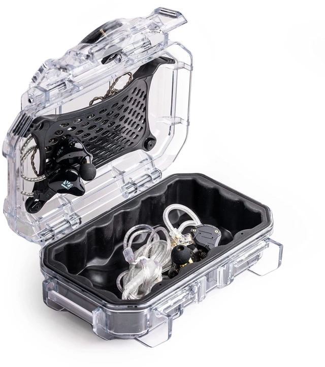 Main image of in Ear Monitor Protective Cases for IEM - Compatible with KZ ZS10 Pro, ZST, ZEX, AS10, AS16, ZSN Pro X, YINYOO, TANGZU, Moondrop, Shure SE215, Sennheiser, Airpods (52 Clear)