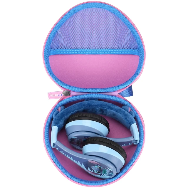 Alt view image 5 of 7 - Kids Headphones Case Compatible with eKids Disney Stitch/JoySpark/VibeTune/EarFun Headphones (Box Only) (Blue-Purple)