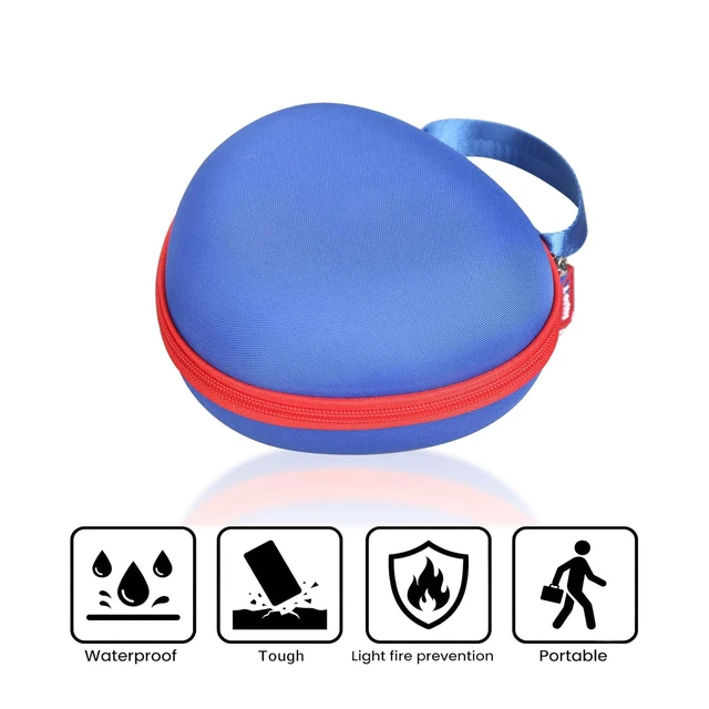 Alt view image 6 of 7 - Headphones Case Compatible with eKids Sonic The Hedgehog/eKids Super Mario/iClever Auraa(BTH24)/ iClever BTH27, Case for JoySpark/EarFun/VibeTune Bluetooth Headphones (Box Only) (Red-Blue)