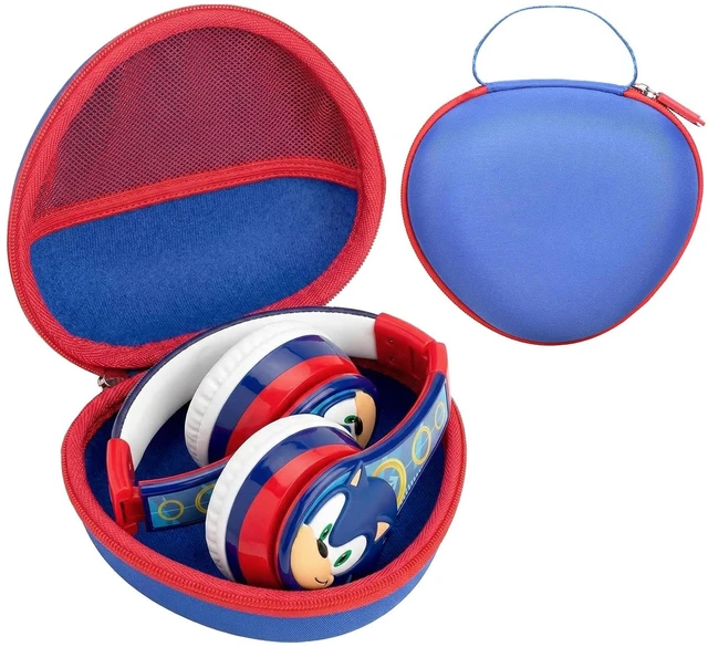 Main image of Headphones Case Compatible with eKids Sonic The Hedgehog/eKids Super Mario/iClever Auraa(BTH24)/ iClever BTH27, Case for JoySpark/EarFun/VibeTune Bluetooth Headphones (Box Only) (Red-Blue)