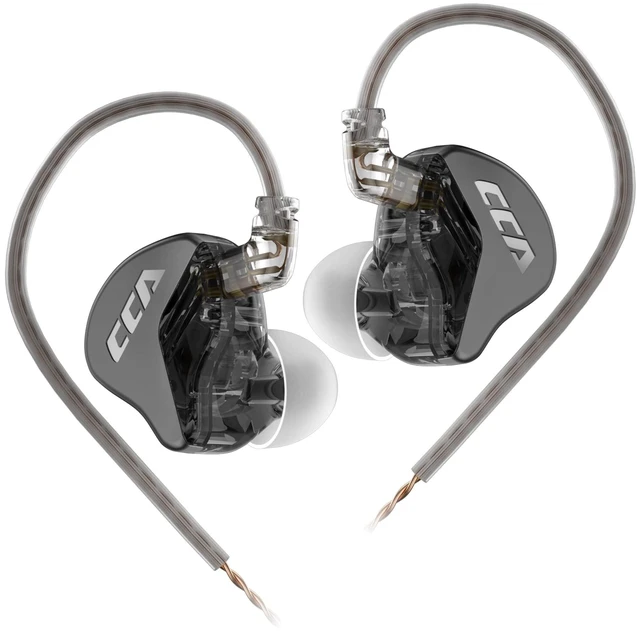 Main image of Wired Earbuds CCA CRA in Ear Wired Earphone Headset Monitors Headphones with 2Pin Detachable Cable, Ultra-Thin Diaphragm Dynamic Driver IEM, Clear Sound & Deep Bass, with 3.5 mm Interface (Black)