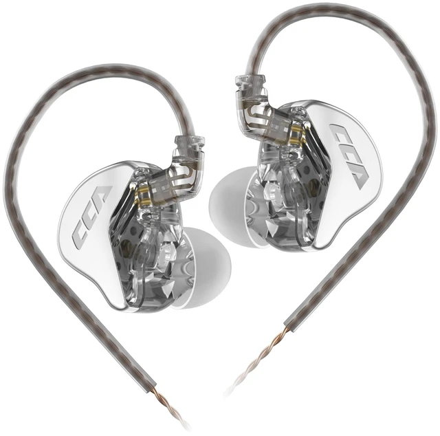 Main image of in Ear Monitor CCA CRA Ultra-Thin Diaphragm Dynamic Driver IEM Earphones Bass Earbuds with 2Pin Removable Cord,Compatible with iPhone Android,iPad MP3, Fits All 3.5mm Interface Devices(Silver)