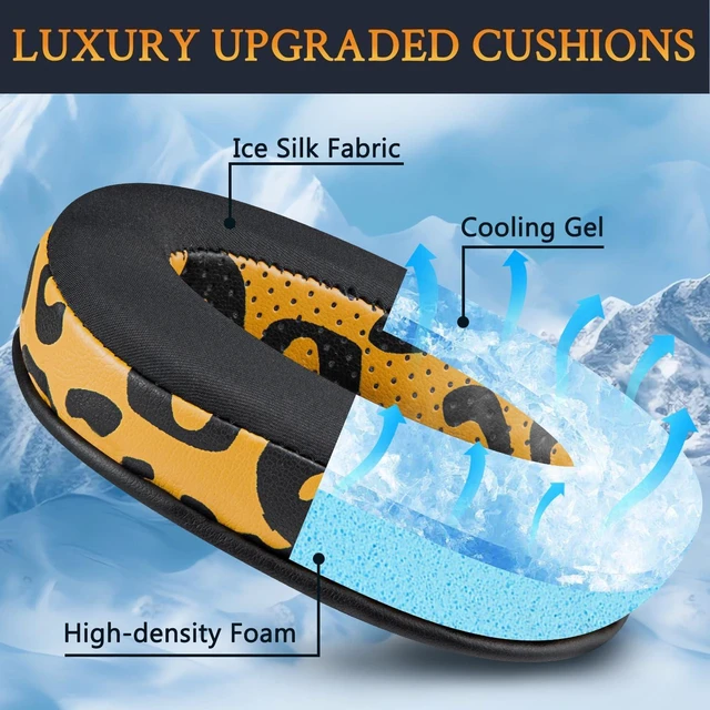 Alt view image 3 of 5 - Cooling Gel Earpads Cushions Replacement for Logitech G Pro, G Pro X, G Prox 2, G Pro X SE Headphones, Ear Pads with Noise Isolation Foam, Added Thickness - Tiger Stripe
