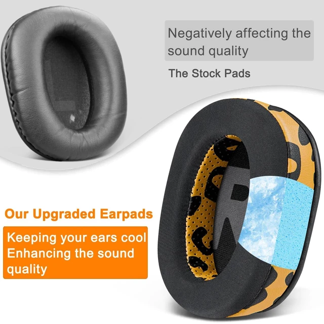 Alt view image 5 of 5 - Cooling Gel Earpads Cushions Replacement for Logitech G Pro, G Pro X, G Prox 2, G Pro X SE Headphones, Ear Pads with Noise Isolation Foam, Added Thickness - Tiger Stripe