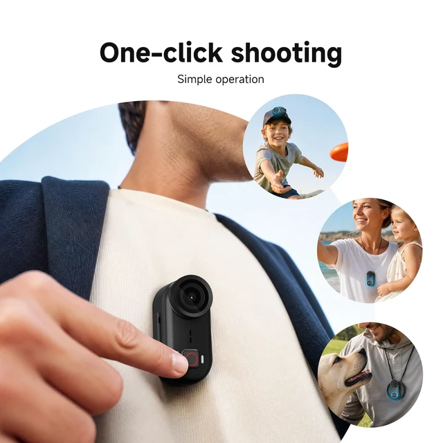 Alt view image 4 of 7 - SVGo M3 Mini Action Camera 4K Hands-Free POVs Wearable Camera(64GB) 43g Lightweight, Magnetic Quick Release, 300 Min Battery, 6-Axis EIS, 33ft Waterproof for Family Vlogging & Pet POV
