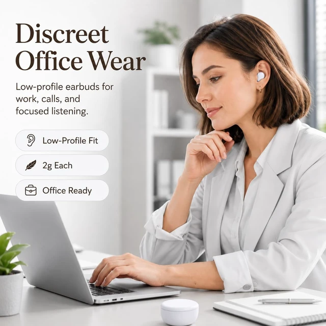 Alt view image 2 of 7 - Invisible Mini Sleep Earbuds, Tiny Wireless Bluetooth Earbuds(White) Small Ear Canals, Discreet Hidden In-Ear Headphones with Noise Blocking, Side Sleep Friendly & Ultra Lightweig