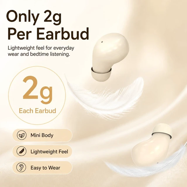 Alt view image 4 of 7 - Invisible Mini Sleep Earbuds, Tiny Wireless Bluetooth Earbuds(Skin) Small Ear Canals, Discreet Hidden In-Ear Headphones with Noise Blocking, Side Sleep Friendly & Ultra Lightweig