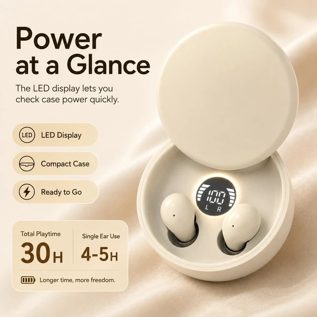 Alt view image 5 of 7 - Invisible Mini Sleep Earbuds, Tiny Wireless Bluetooth Earbuds(Skin) Small Ear Canals, Discreet Hidden In-Ear Headphones with Noise Blocking, Side Sleep Friendly & Ultra Lightweig