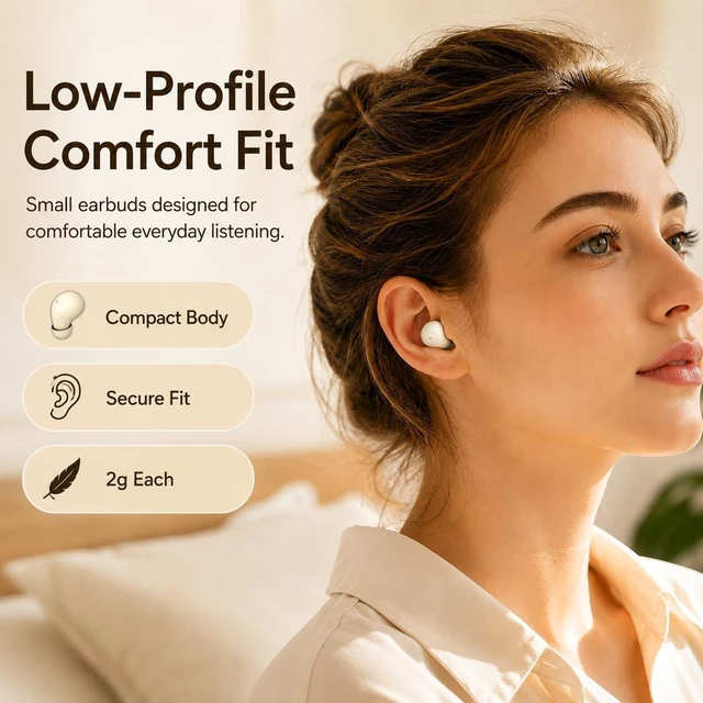 Alt view image 7 of 7 - Invisible Mini Sleep Earbuds, Tiny Wireless Bluetooth Earbuds(Skin) Small Ear Canals, Discreet Hidden In-Ear Headphones with Noise Blocking, Side Sleep Friendly & Ultra Lightweig