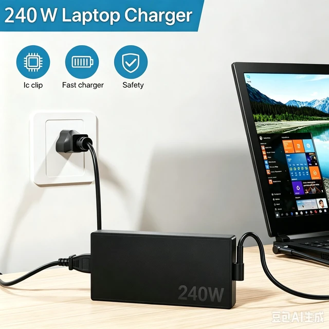 Alt view image 7 of 7 - 240W 6.0×3.7mm Charger Fit for ASUS ROG Zephyrus Gaming Laptop Fit ADP-240EB B/A20-240P1A, GU603HM GA401Q GA502D GX502 GX701 G513RM FA507NU 240W ASUS gaming laptops