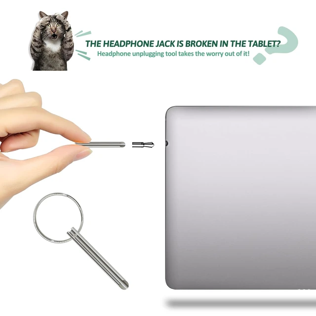 Alt view image 2 of 7 - Headphone Plug Extraction Tool- Remove Broken Headphone Plug from Headphone Jack of Mobile Devices,orbicular Jack Remover-12 Pack Custom Stainless Metal Tube