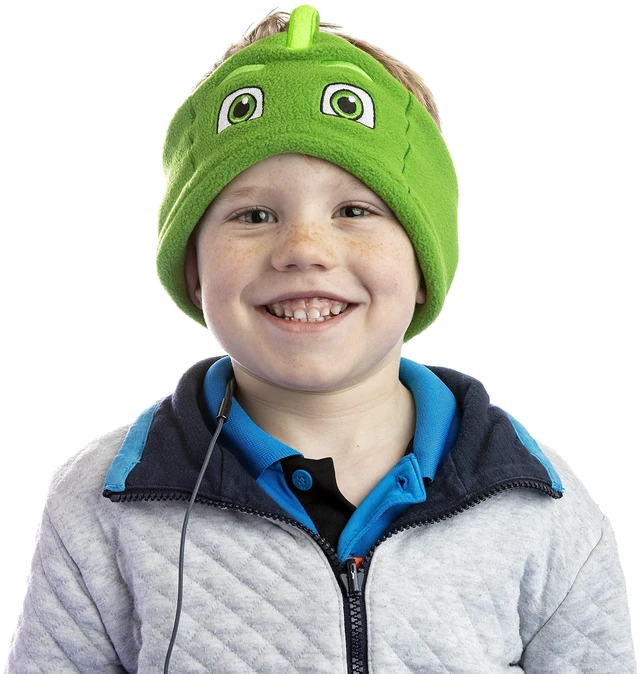 Main image of PJ Masks Gecko Kids Headphones Over The Ear Headband Headphones - Volume Limited with Thin Speakers & Soft Fleece Headband