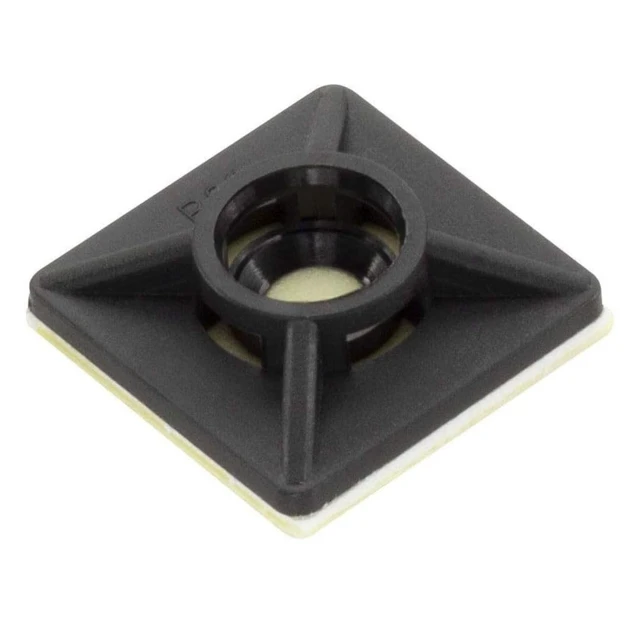 Alt view image 3 of 7 - Black Adhesive Zip Tie Mounts 100 Pack, 3/4 Inch Mounting squares Self-Adhesive Cable Tie Mount Bases for Wire Bundling - UV Resistant Zip Tie Anchors, No Drilling Needed