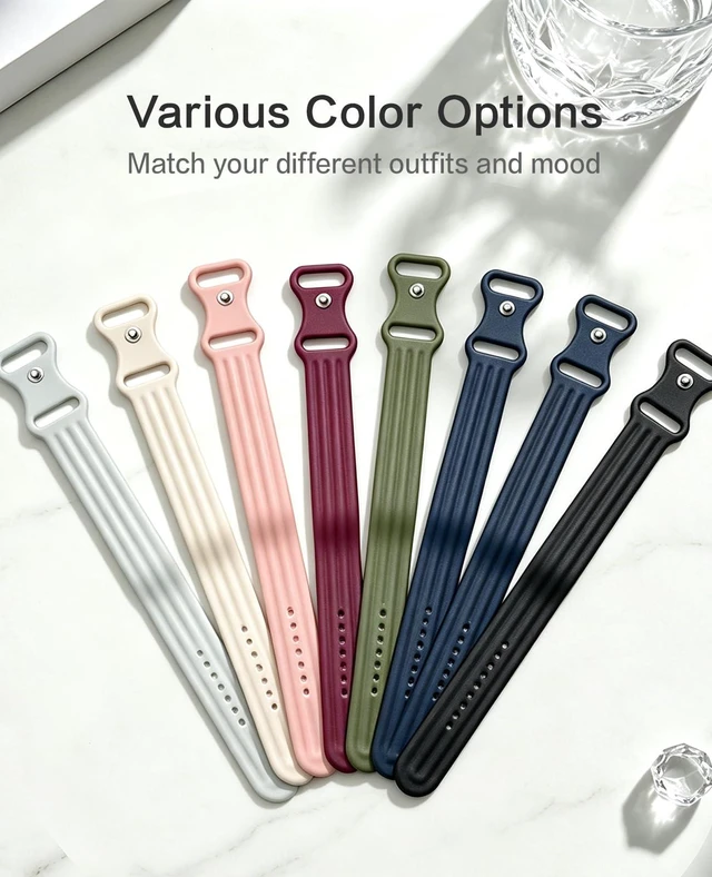 Alt view image 7 of 7 - Active Bands for Fitbit Air, 3 Pack, Small, Black+Green+Navy Workout-Friendly, Soft Silicone, Sport Strap, For Women Men