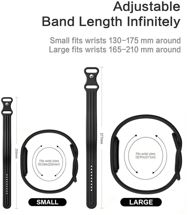 Alt view image 3 of 7 - Active Bands for Fitbit Air, 3 Pack, Small, Black+Green+Navy Workout-Friendly, Soft Silicone, Sport Strap, For Women Men