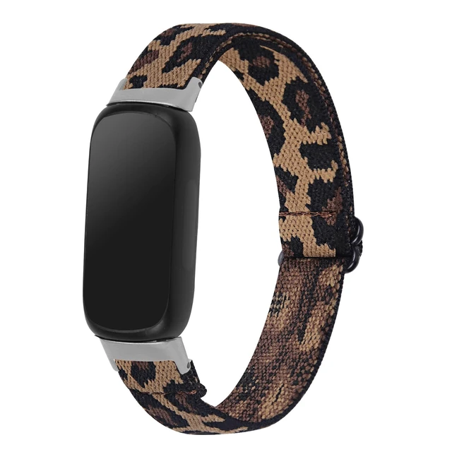 Alt view image 7 of 7 - 3 Pack Stretch Bands Compatible with Fitbit Inspire 3 Band Nylon Strap Floral Breathable Adjustable Stretchy Loop Wristband Intended for Fitbit Inspire 3