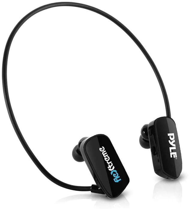 Main image of MP3 Player Bluetooth Headphone - Waterproof Swim IPX8 Flexible Wrap-Around Style Headphones Built-in Rechargeable Battery Bluetooth w/ 8GB Flash Memory & Replacement Earbuds - PSWP28BK Black