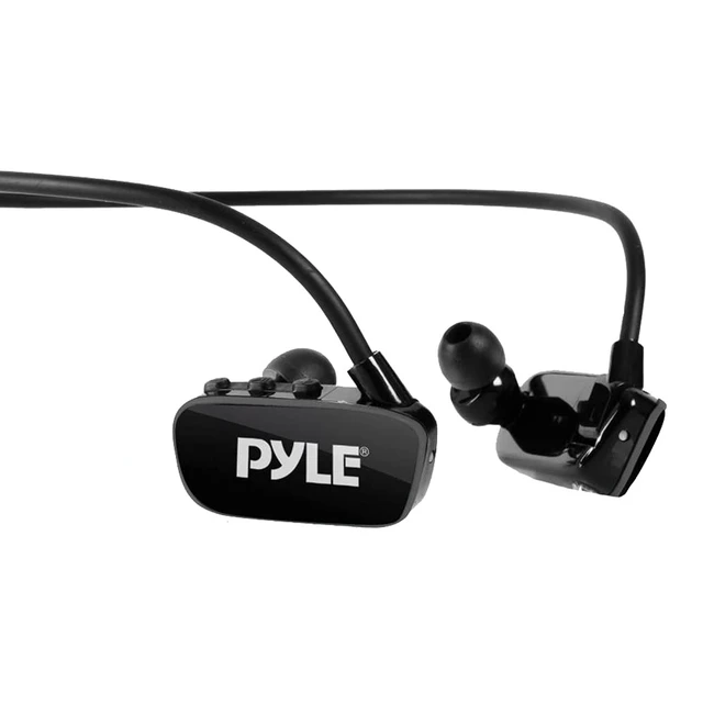 Alt view image 2 of 5 - MP3 Player Bluetooth Headphone - Waterproof Swim IPX8 Flexible Wrap-Around Style Headphones Built-in Rechargeable Battery Bluetooth w/ 8GB Flash Memory & Replacement Earbuds - PSWP28BK Black