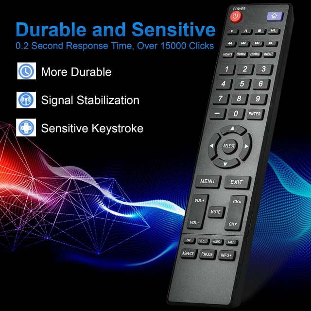 Alt view image 5 of 7 - Remote Control Rplacement fit for HITACHI LED LCD Smart TV