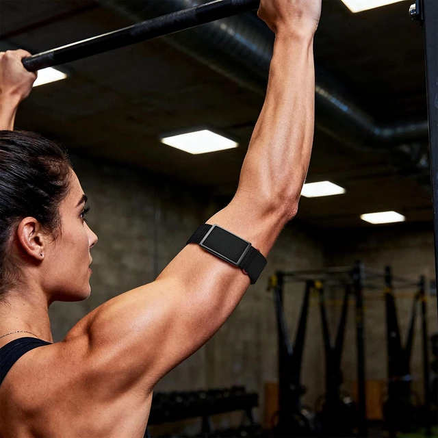 Alt view image 5 of 5 - Nylon Armband Compatible with Polar Loop/Visible Tracker Bicep Bands, Adjustable Hook and Loop Armband Replacement for All Day Wearing