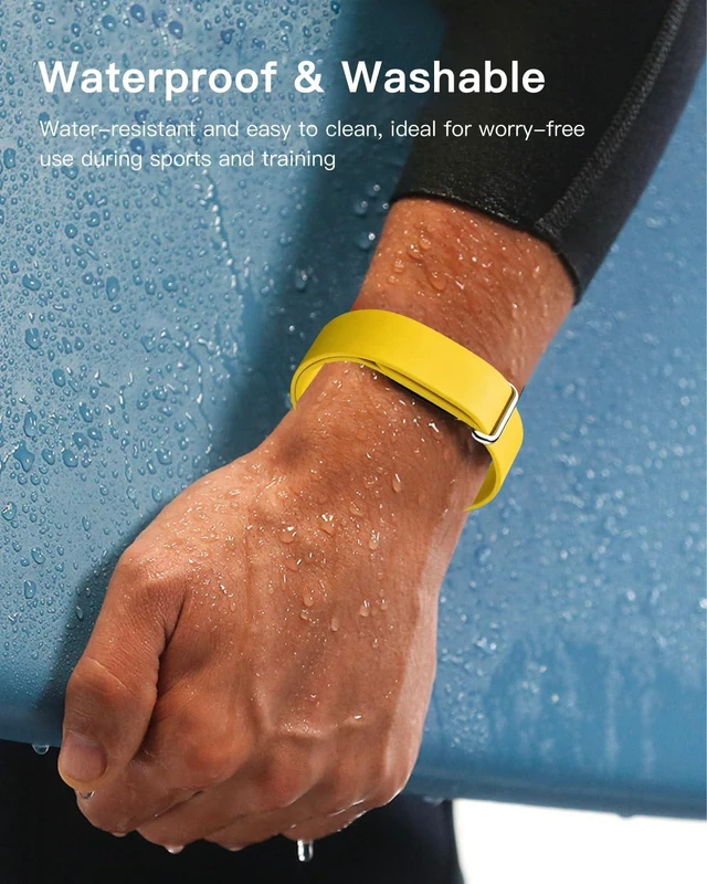 Alt view image 2 of 6 - Band Compatible with Google Fitbit Air Screenless Activity Tracker, Soft Silicone Replacement Strap, Waterproof Sport Wristband, Adjustable Fitness Tracker Band for Men Women