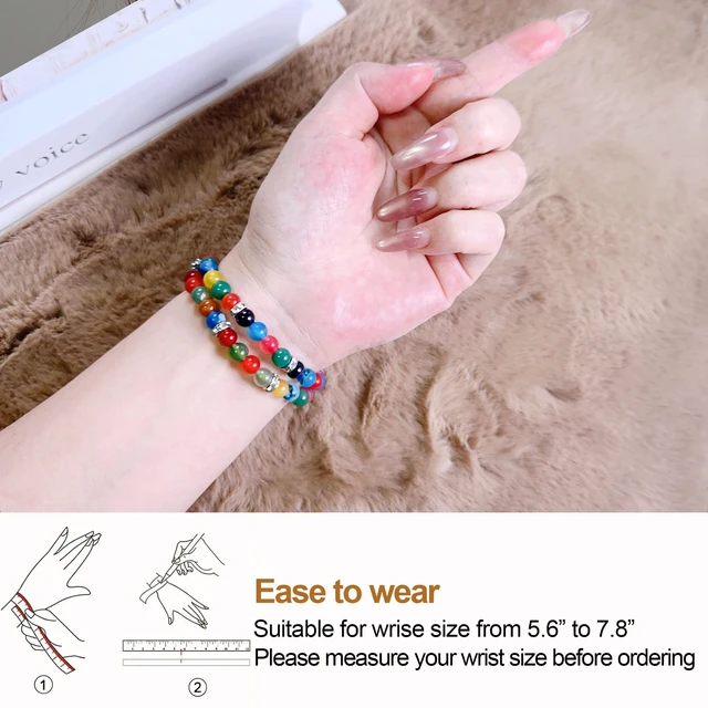 Alt view image 4 of 7 - Compatible with Fitbit Luxe Bands,Fashion Handmade Elastic Stretch Pearl Bracelet Women Replacement Strap for Fitbit Luxe accssorises