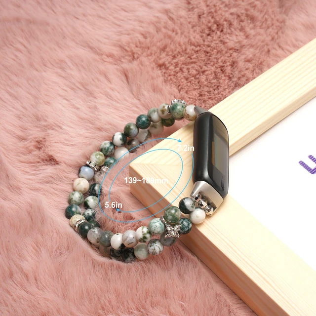 Alt view image 4 of 7 - Compatible with Fitbit Luxe Bands,Fashion Handmade Elastic Stretch Pearl Bracelet Women Replacement Strap for Fitbit Luxe accssorises