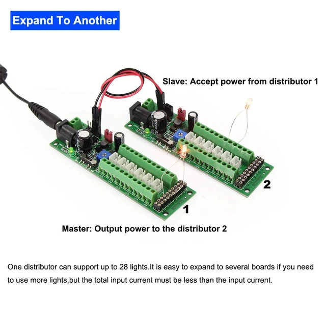 Alt view image 6 of 7 - PCB012 Power Distribution Board Self-Adapt Distributor HO N O LED Street Light Hub DC AC Voltage Train Power Control