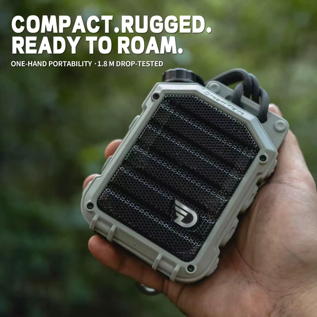 Alt view image 3 of 7 - Bolt Portable Bluetooth Speaker, Floatable Rugged IP67 Waterproof Surprisingly full, clear sound with deep bass, compact design, utility light and 10H battery for camping and water adventures